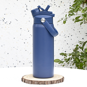 24oz Insulated Stainless Steel Water Bottle with Dual Use Lid Custom Logo Vacuum <b>Flask</b> for Sports Gym Fitness Workout - Product Image 1