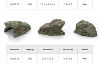 Plateforme de bain de soleil en résine pour tortue, grotte cachette pour reptile, roche d'escalade, décoration de paysage d'aquarium, cachette pour terrarium