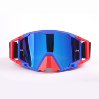 Lunettes de moto anti-buée à monture intégrale en TPU avec miroir, sangle réglable, protection UV400 pour moto tout-terrain, motocross, VTT