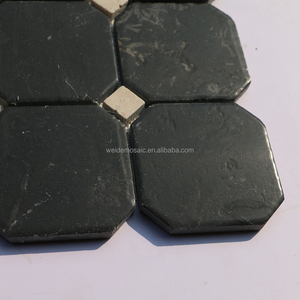 Carreaux de mosaïque octogonaux noirs en calcaire pour la décoration de sol <span class=keywords><strong>et</strong></span> de mur - Product Image 4