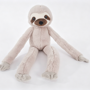 Peluche de Perezoso de Brazos Largos Personalizado, Suave y Color Taupe Claro, con Parche de Contraste en el Ojo y Extremidades Extra Largas - Product Image 1