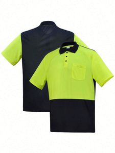 Tenues de travail unisexes 100 % coton, haute visibilité, réfléchissantes, avec logo personnalisé, imprimées en sérigraphie, anti-plis, ensemble complet pour - Product Image 3