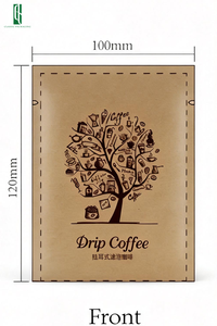Bolsitas de Café Personalizadas <span class=keywords><strong>con</strong></span> Sellado de Tres Lados, Filtro Interno y Asa <span class=keywords><strong>para</strong></span> Colgar, <span class=keywords><strong>para</strong></span> Empaque Individual de Café - Product Image 4