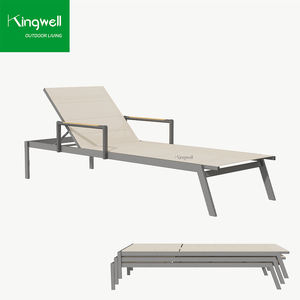 Chaise longue de plage de piscine moderne de luxe en aluminium réglable, imperméable, pour la plage, la cour, les loisirs - Product Image 5