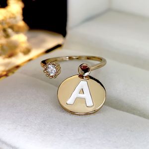 Anello Aperto Regolabile con Lettera dell'Alfabeto, Anello Personalizzato con Iniziale per Donne - Product Image 2