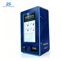 Petit distributeur automatique en métal avec paiement par QR code et jetons, écran tactile, conforme ADA, options de paiement multiples