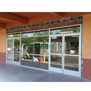 <span class=keywords><strong>Porte</strong></span> <span class=keywords><strong>d</strong></span>'<span class=keywords><strong>entrée</strong></span> commerciale à double vitrage en aluminium pour supermarché moderne avec poignée longue - Product Image 3