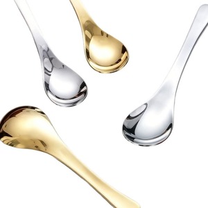 Gold Plated Stainless Steel Tea Spoons Mirror Finish Long Handle Minimalist Design Dishwasher Safe Party Utensils - Product Image 1