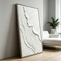 Peinture à l'huile abstraite moderne 100% peinte à la main, texture 3D épaisse, art mural minimaliste sur toile pour la décoration du salon
