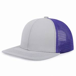 Gorra Trucker Personalizada con Parche de Cuero Bordado, Gorra de Malla con Visera Plana, Gorra de Béisbol con Cierre a Presión - Product Image 2