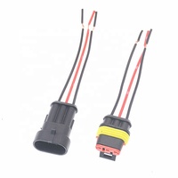 Adaptateur AMP Mâle Femelle 1 2 3 4 Broches Connecteur Étanche Faisceau de Câbles Autres Accessoires d'Éclairage Automobile