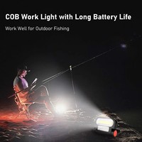 Lampe de travail COB en gros, portable, rechargeable par USB, pour l'extérieur, les tentes, la randonnée et le camping