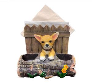 Soporte agitador de sal y pimienta para <span class=keywords><strong>Chihuahua</strong></span>, servilleta con flores amarillas, decoración para el hogar, accesorio de cocina, 3 piezas - Product Image 1