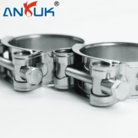 Collier de serrage à vis sans fin robuste en acier inoxydable galvanisé sur mesure 304 316, diamètre réglable 16mm-320mm, pour tuyauterie (en pouces)