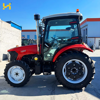Tracteur agricole 4x4 diesel 140 CV en promotion avec élévateur hydraulique pour l'agriculture en champ
