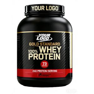 Poudre de protéines de lactosérum pour la récupération après l'entraînement, formule de renforcement musculaire, isolat de protéines de lactosérum - 24 g de protéines, sans OGM, sans sucre, pour adultes - Product Image 1
