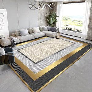 定制3D打印现代几何阿拉伯风格迪拜家居地毯可机洗PET友好型聚酯中绒薄款 - Product Image 3