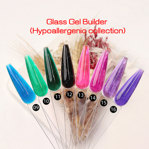 Gel de construction pour ongles en verre naturel, gelée, arc-en-ciel, jaune néon, été, cristal, gel de construction pour ongles en verre translucide, gel de rallongement à faire tremper - Product Image 4