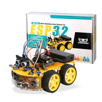 Kit de robot éducatif KUONGSHUN NEW STEM, voiture robot ESP32 4WD avec contrôle WIFI par application, tutoriel inclus, kit de robotique complet pour Arduino, codage DIY.