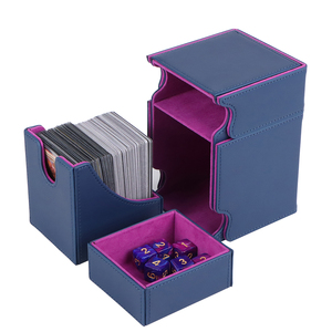 Nouvelle boîte de rangement élégante en cuir PU pour plus de 100 cartes de sport, pour OEM CCG, pour <span class=keywords><strong>Magic</strong></span> <span class=keywords><strong>Commander</strong></span> Premium - Product Image 1