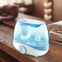 Grand humidificateur à brume fraîche Humidificateur d'air ultrasonique 5L pour grandes pièces avec brume réglable et design silencieux
