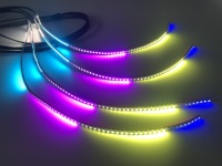 Tira de Luces LED SK6812RGBW con Secuencia de Color GRB, Control por Aplicación, Tubos Flexibles de 24 Pulgadas, Luces para Automóvil
