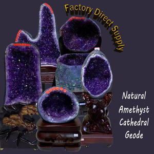 Cristal de personnalisation de haute qualité en gros grand groupe d'améthyste géode naturelle améthyste <span class=keywords><strong>cathédrale</strong></span> géode - Product Image 3