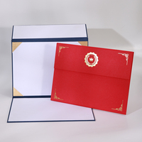 Porte-documents A4 personnalisé avec estampage doré, couverture rigide en papier, porte-diplôme, couverture de document de remise de diplôme