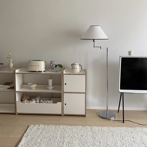 Creative Minimalist Modern Nordic Style Cream-Color Floor Lamp with Iron Body Instagram-Worthy Korean Ambient <b>Light</b> - Product Image 2