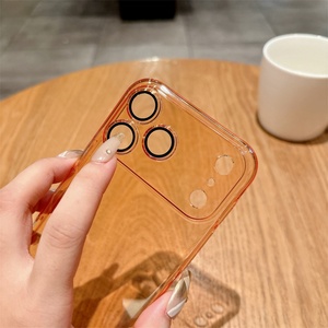 ultra Thin Shockproof <b>Camera</b> Lens Protector and Phone case <b>for</b> iphone 17pro 17air,<b>for</b> iphone 17 Pro Max case clear Orange - Product Image 6