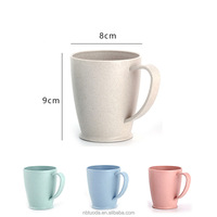 TD1 Tasse en paille de blé réutilisable Tasse à boire Tasse à café sans BPA avec poignée