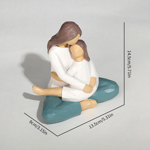 Statuetta in Resina Ritratto Familiare, Momento Felice e Caldo Eterno, Decorazione Commemorativa per la Casa, Regalo Sentimentale per i Propri Cari - Product Image 6