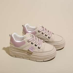 Moda para <span class=keywords><strong>mujer</strong></span> estilo para caminar suela gruesa <span class=keywords><strong>mujer</strong></span> zapatos blancos al por mayor al aire libre niñas blancas aumento de altura zapatos blancos - Product Image 5