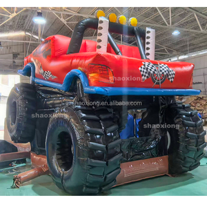 Château gonflable commercial d'extérieur sur le thème du <span class=keywords><strong>Monster</strong></span> Truck avec toboggan pour enfants - Product Image 3