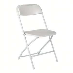 Silla Plegable Blanca para Jardín, Asiento Ligero de Plástico para Exteriores, Resistente al Agua, Muebles para Eventos y Camping - Product Image 4