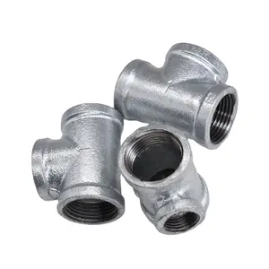 Gouden Leverancier Gegalvaniseerd Sanitair Buisleidingen Tee Vrouwelijke Schroefdraad Tube Fittings Smeedbaar Gietijzer Gi Pijp Connector