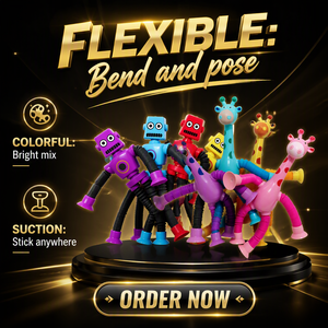 Cross-border Bestseller Giraffe <strong>Robot</strong> <strong>Spiderman</strong> &amp; Eggboy Stretch Tube Children's Stress-Relief Toy Model Md006 Made in Guangdong - Product Image 1