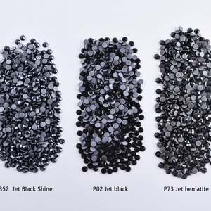 OLeeya Promotion Strass thermocollants précieux en verre cristal et hématite noire pour vêtements et robes - Product Image 3