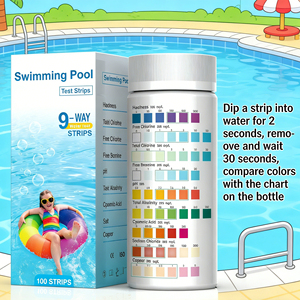 Bandes <span class=keywords><strong>d</strong></span>'<span class=keywords><strong>analyse</strong></span> de l'eau de <span class=keywords><strong>piscine</strong></span> <span class=keywords><strong>pour</strong></span> <span class=keywords><strong>piscine</strong></span> et spa, bande de test <span class=keywords><strong>d</strong></span>'eau de <span class=keywords><strong>piscine</strong></span> 9 en 1 W-9 - Product Image 2
