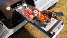 Quemador de estufa de gas RV integrado con fregadero extraíble y grifo para acampar y aventuras al aire libre - Product Image 2