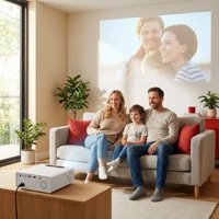 Mini-projecteur intelligent Android avec Wi-Fi, Full HD 1080P, lampe LED, portable, pour cinéma maison, entreprise et éducation