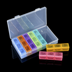 Organizador de Pastillas Plegable con 7 Compartimentos, Estuche Portátil para Viajes, Caja de Pastillas para Bolsillo o Cartera para Guardar Vitaminas - Product Image 1