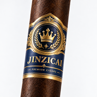 Bandes de cigares personnalisées avec logo imprimé, sans colle, en papier, avec estampage à chaud en feuille d'or 24 carats, gaufrées, de qualité supérieure