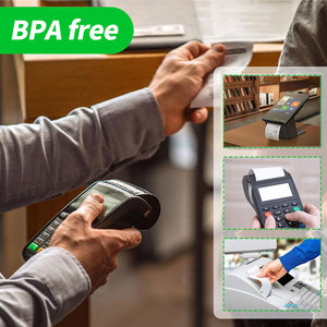 Fournisseurs de papier thermique de haute qualité 55gsm 60gsm 80x60mm 80x70mm 13x17mm rouleau de papier thermique sans BPA - Product Image 5