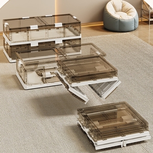대용량 접이식 친환경 튼튼한 플라스틱 수납함 바퀴 달린 침대 정리함 침실 의류 보관함 - Product Image 4