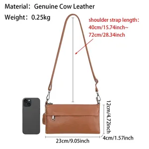 กระเป๋าสะพายข้าง AndoBag รุ่น Simple ทำจากหนังแท้ ทรง Satchel ขนาดเล็ก ดีไซน์ทันสมัย สไตล์ลำลอง สายสะพายสองเส้น รุ่น 1857 - Product Image 2