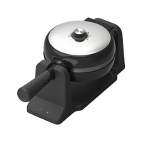 Gaufrier électrique HUAQI en acier inoxydable 900W, plaque rotative antiadhésive à 180 degrés, pour usage commercial, vente en gros OEM