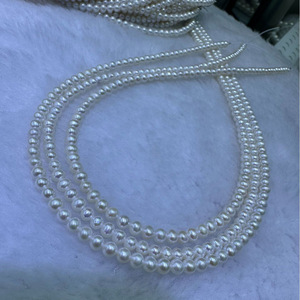 Perles blanches naturelles de 3-4 mm, chaîne entière, semi-finies, accessoires de bijoux faits à la main, vente en gros - Product Image 4