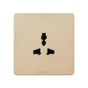 Prise murale universelle à 5 broches avec panneau tactile 10A, norme britannique, en matériau PC, design à paroi mince - Product Image 2