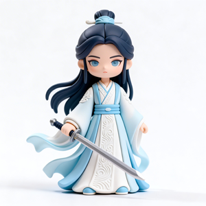 Statuetta Personalizzata in Resina PVC di Giovenca Stile Antico con Spada in un Mondo Fantasy, Modello Decorativo - Product Image 4